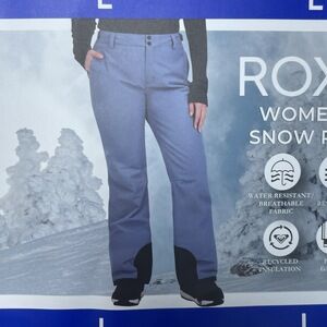 Roxy Women's L Snow Pant Blue Polyester a2289